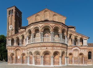 The apse of the Basilica dei Santi Maria e Donato on Murano, with its tiers of arcades