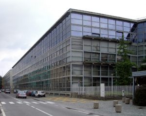 One of the former Olivetti factory and office buildings in Ivrea