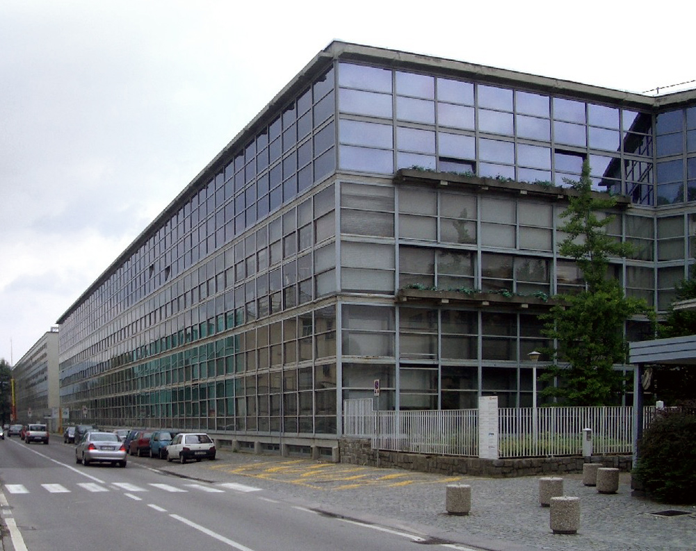 One of the former Olivetti factory and office buildings in Ivrea